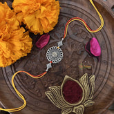 Vriksham Unique Rakshabandhan Sliver Plated Floral Rakhi-RB167